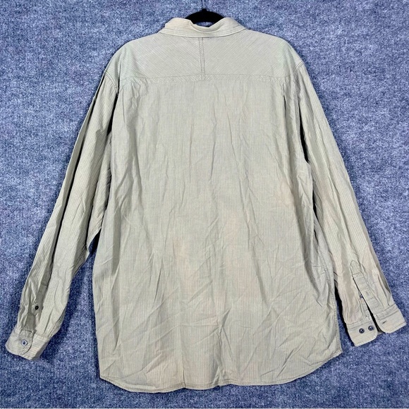 The North Face Men’s XXL Green Striped Long Sleeve Button Down Lightweight Shirt - Picture 2 of 9